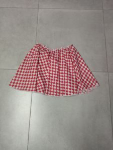 Kids Costumes to Hire - Red & White checked Skirt